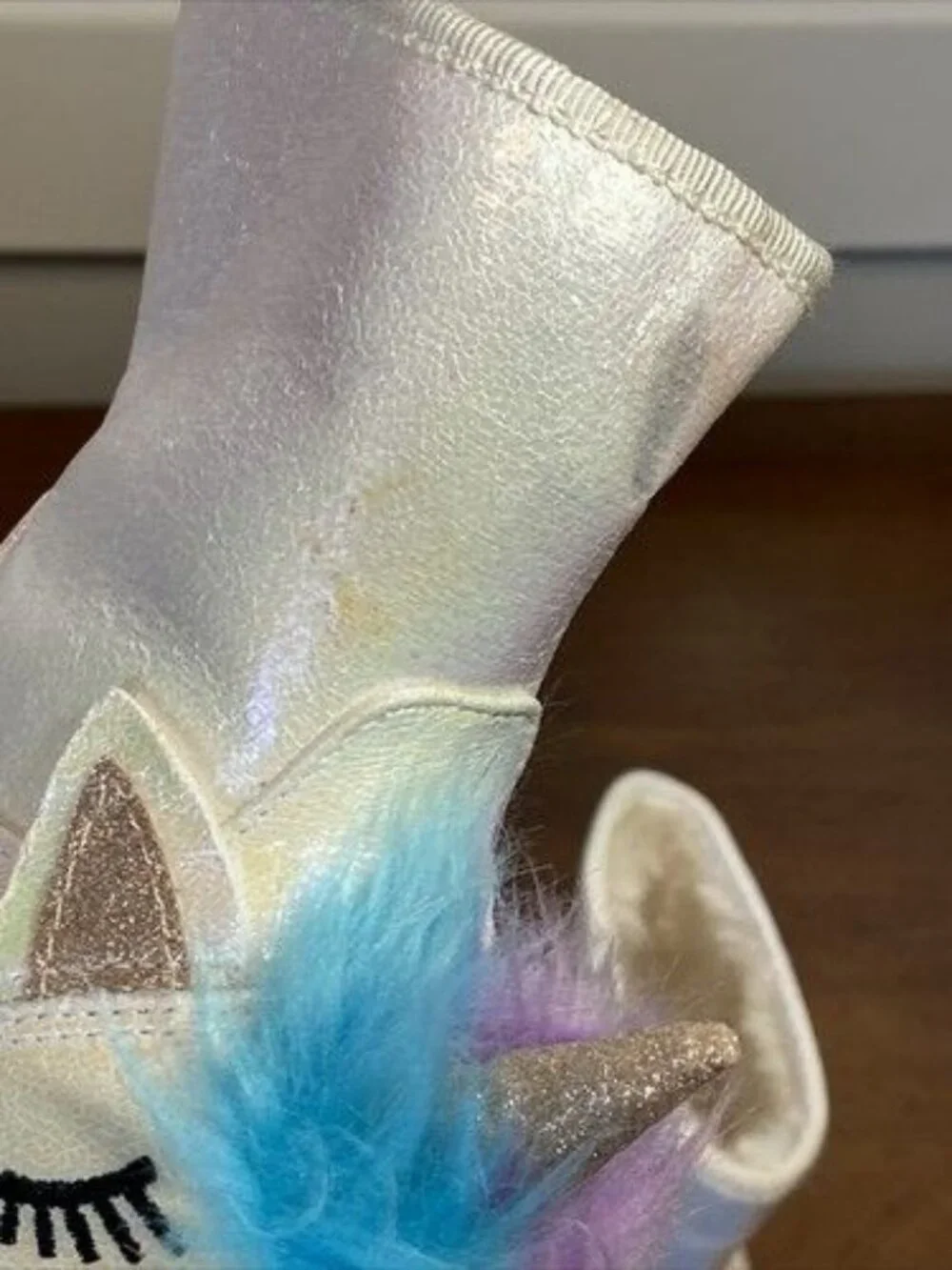 Toddler Girls White Unicorn Boot Size 5 Cat and Jack Hillary